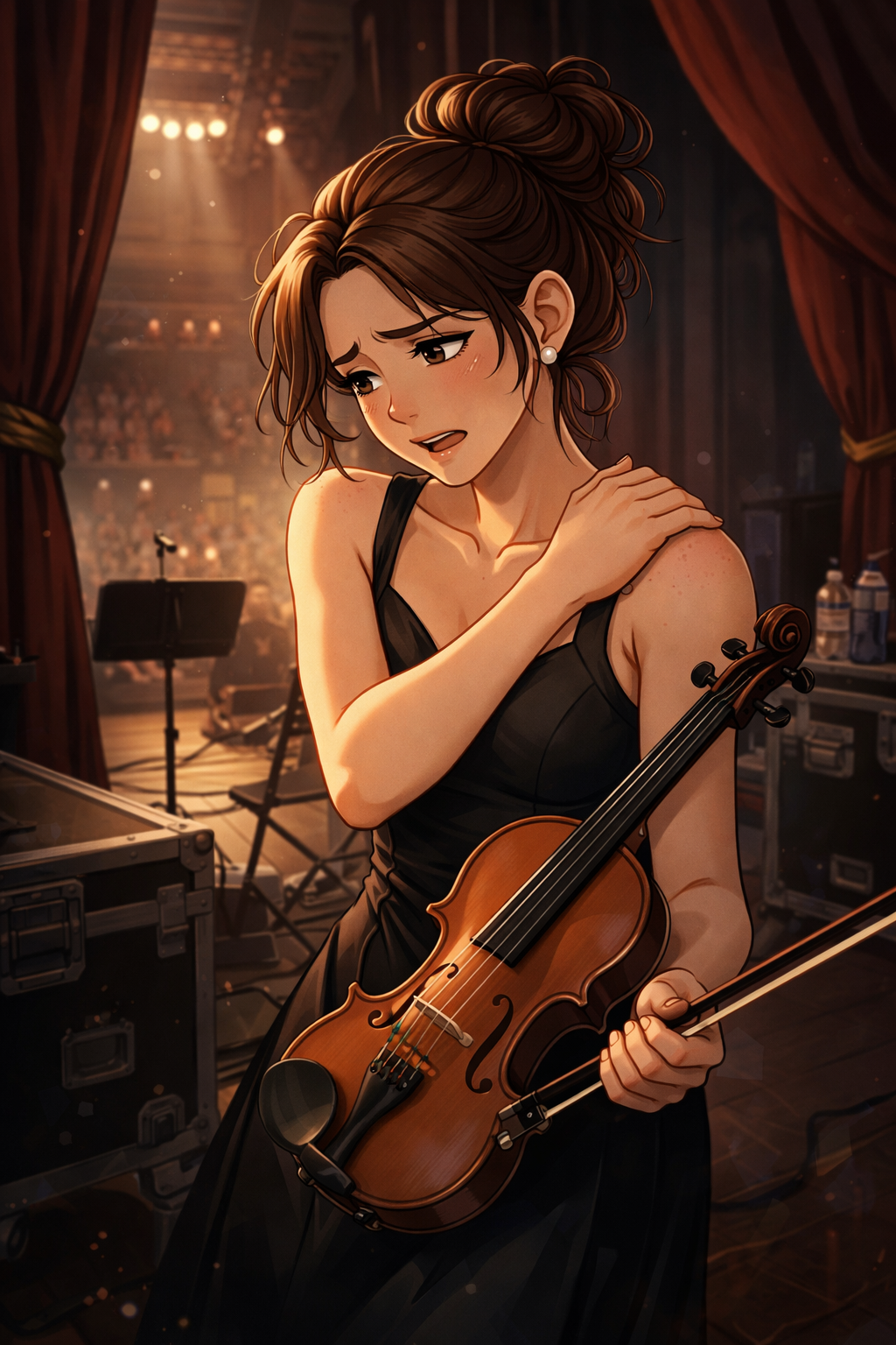 Violinist performing